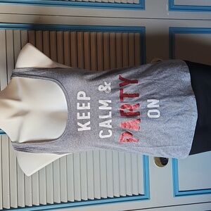Victoria's Secret Graphic Tank Top - Keep Calm & Party On